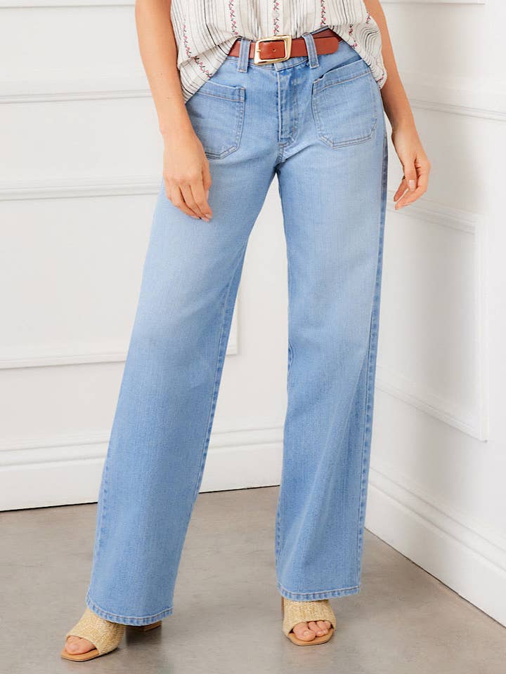 Lauren Patch Pocket Jeans for wholesale by Karen Kane