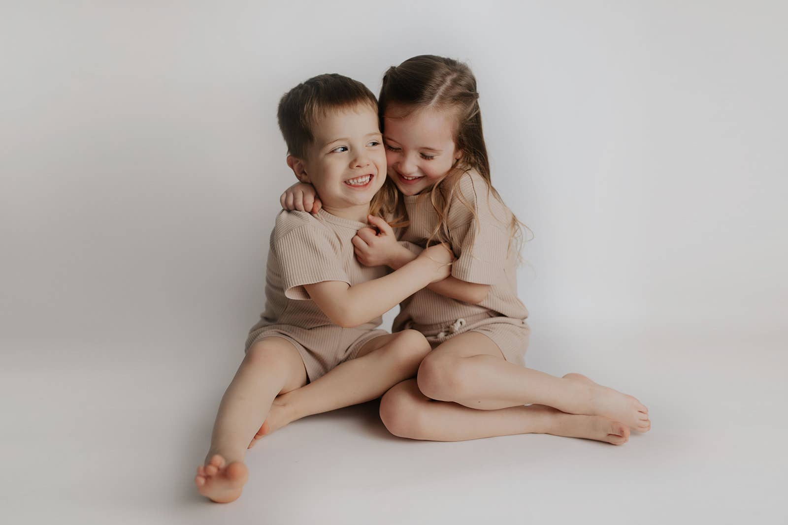 Three Little Tots – wholesale Top & short set – Kids – Tan Summer Waffle Toddler Top & Bottom Set18