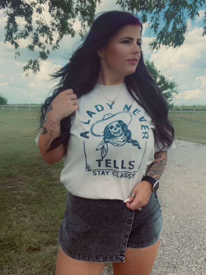 A LADY NEVER TELLS for wholesale by Sugar & Velvet Collective Wholesale
