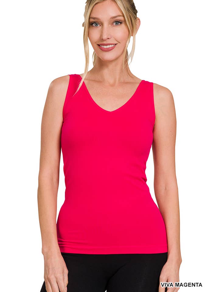 42POPS - Wholesale Tank Top - Women's - `.2 Way V-neck/Scoop neck Seamless Tank11