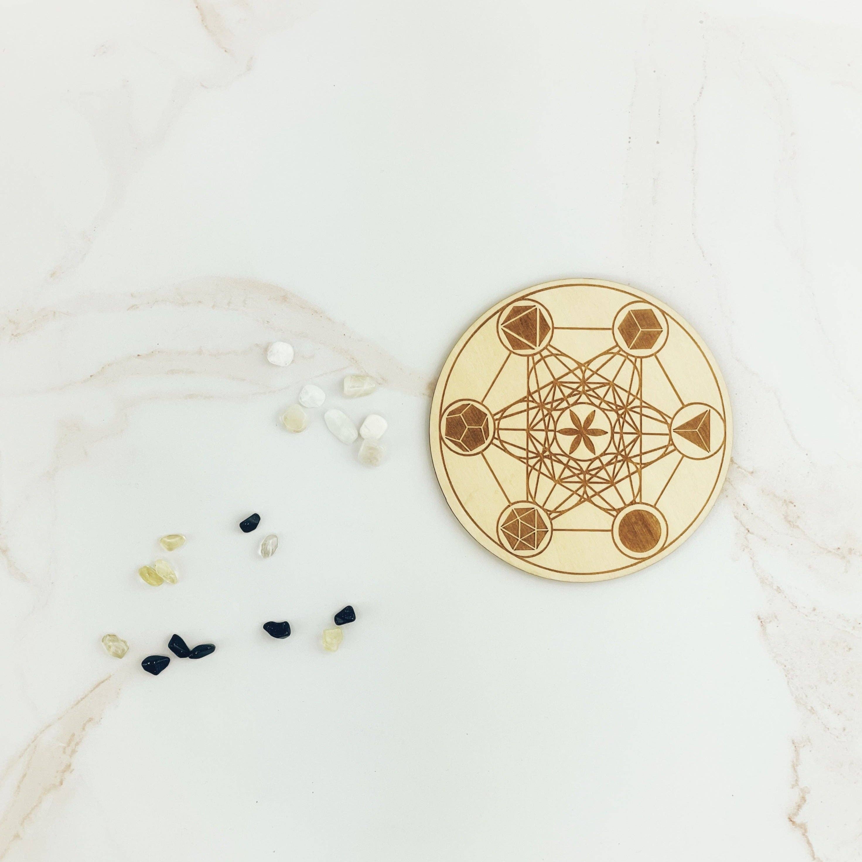 Sow the Magic - Wholesale Spiritual Stone/Crystal - Healing Metatron's Crystal Grid Board1