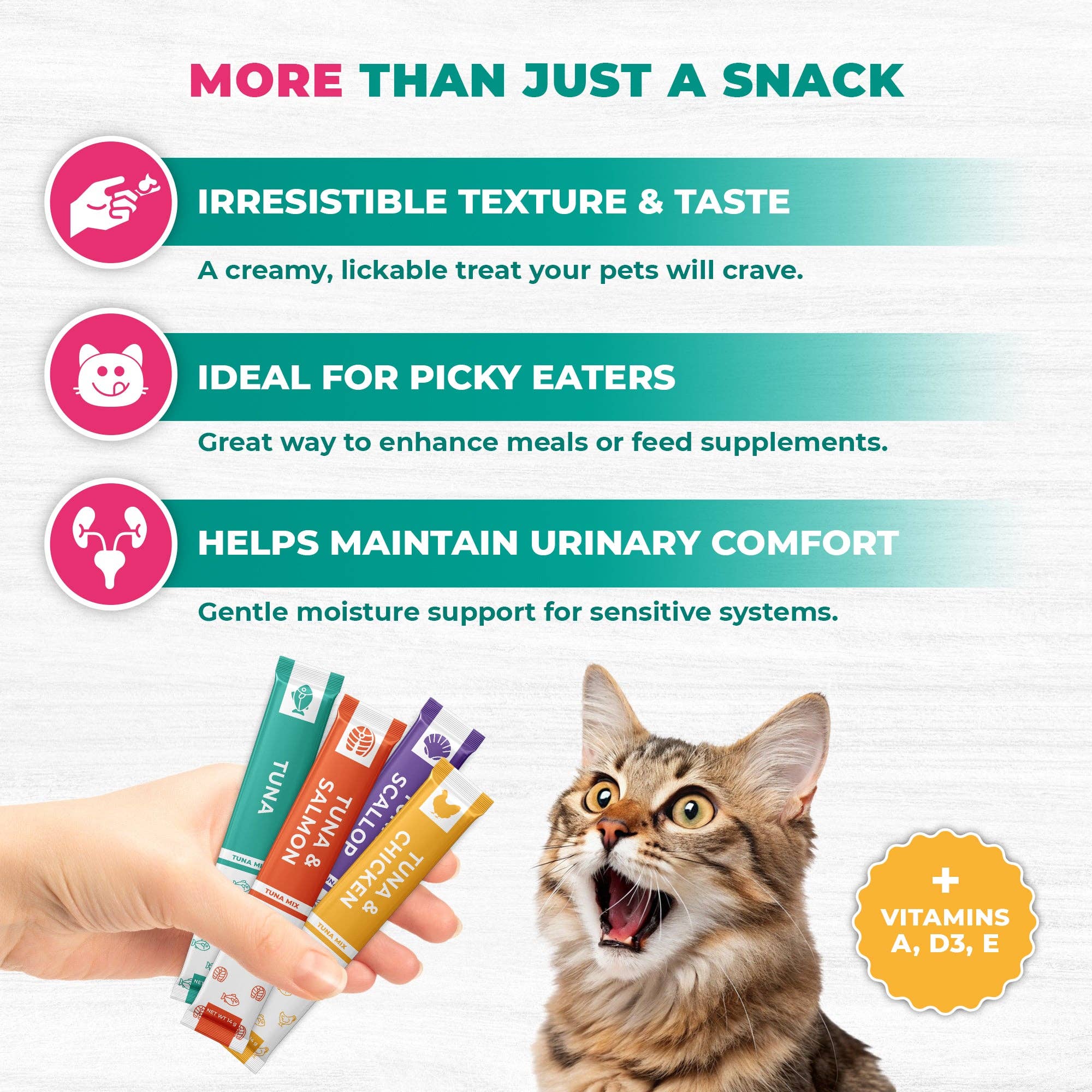 Beloved Pets - Wholesale Pet Treats - Cat - Beloved Pets Creamy Lickable Cat Treats & Wet Squeeze Tubes – Tuna Mix, Liquid Cat Snacks, Urinary Care, Multivitamin Treats for Cats & Small Dogs, Lick Up (10 Ounce (Pack of 1), Tuna Mix 20 Sticks)1