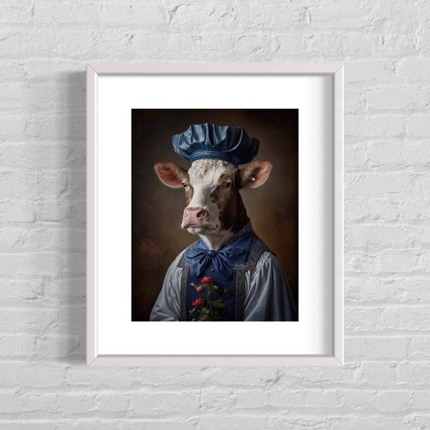 Salty Alyce - Wholesale Art Print - Vintage Cow  Dutch Painting Wall Decor AS1742