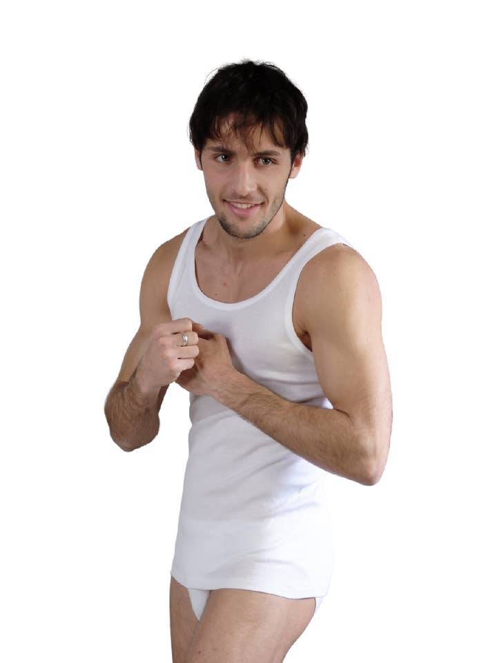 Men's Cotton Tank Top E-3801 for wholesale by Clessidra