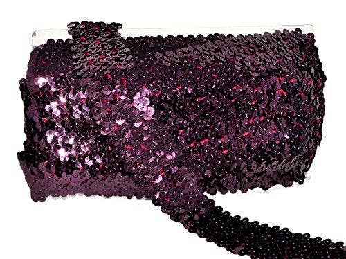 Mandala Crafts – Engroshandel Håndværk forsyninger – Mandala Håndværk Elastisk Paillet, Flad Glitter Stretch Bling Paillette Stof Bånd, Metallisk Applikation Trim Blonder til Kjole Pynt, Pandebånd12