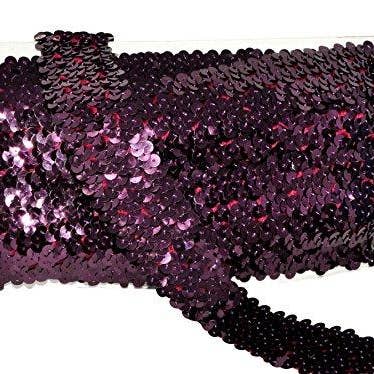 Mandala Crafts – Engroshandel Håndværk forsyninger – Mandala Håndværk Elastisk Paillet, Flad Glitter Stretch Bling Paillette Stof Bånd, Metallisk Applikation Trim Blonder til Kjole Pynt, Pandebånd12