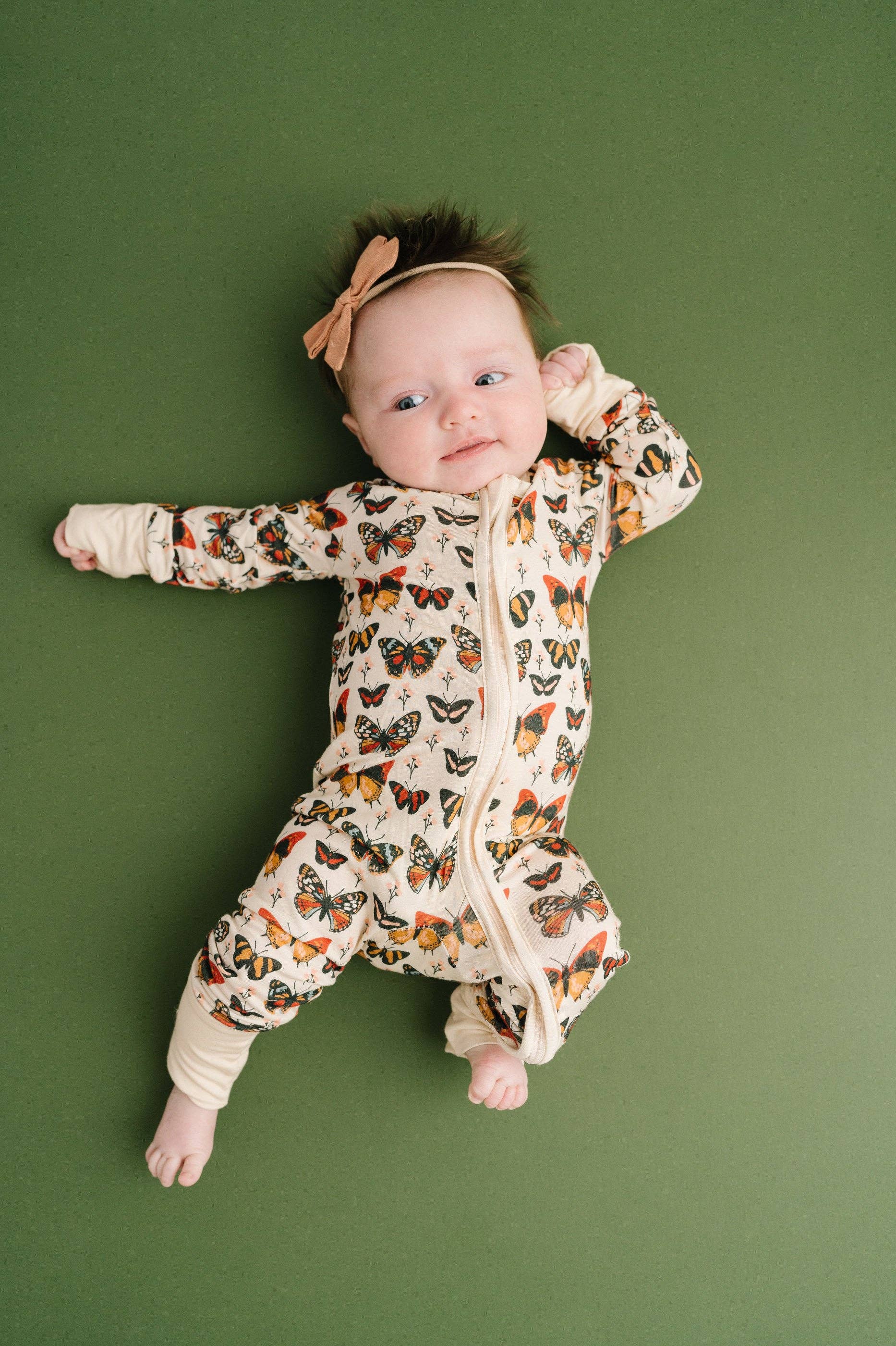 Baby Bamboo Pajamas w/ DreamCuffs™ - Oat