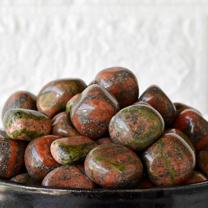 Soothing Crystals - Vendita all'ingrosso Pietra/cristallo spirituale - 100g Pietre Levigate | Unakite | Cristalli di Guarigione Pietre5