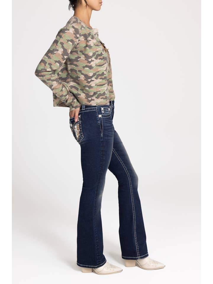 Miss Me - Wholesale Cardigan - Women's - MSW0502L- CAMO CARDIGAN2