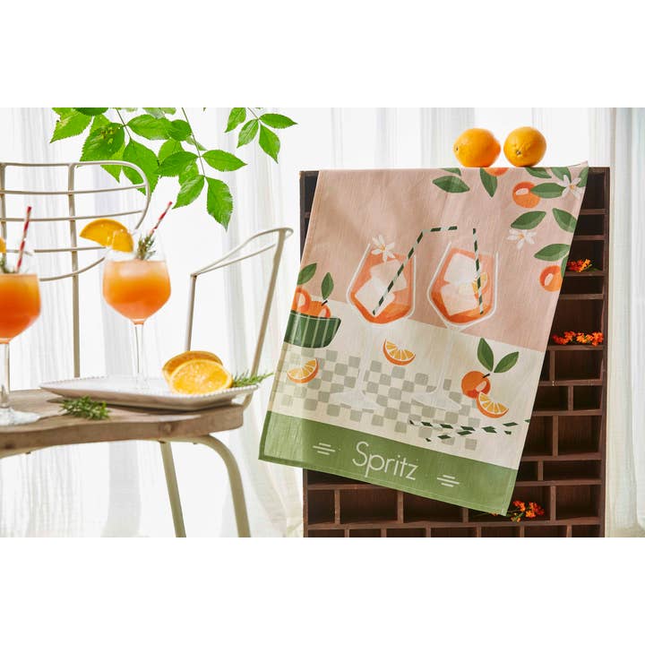 Coucke – Toalha de chá por atacado – Spritz - pano de cozinha estampado 50X75 em linho misto1