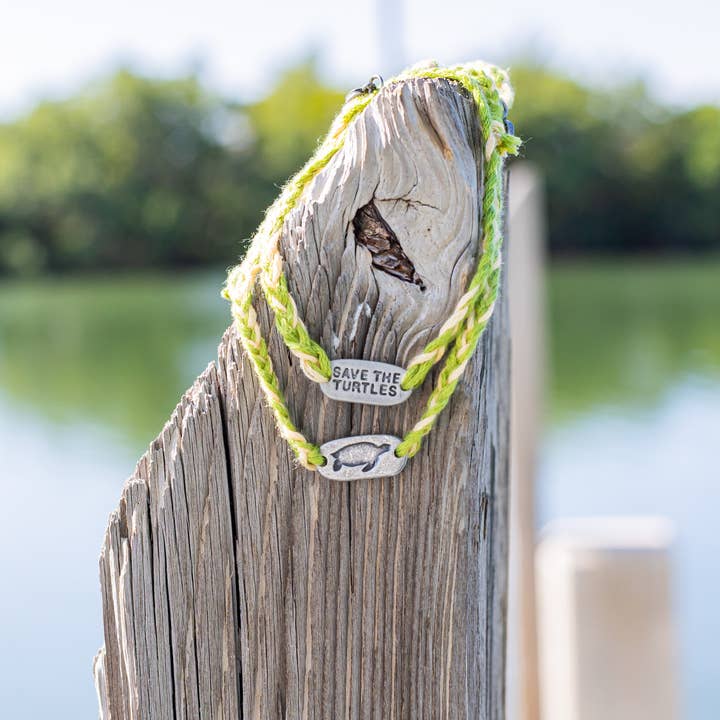 MARINE LIFE RESCUE PROJECT - Wholesale Woven/Braided Bracelet - Save the Sea Turtles Bracelet