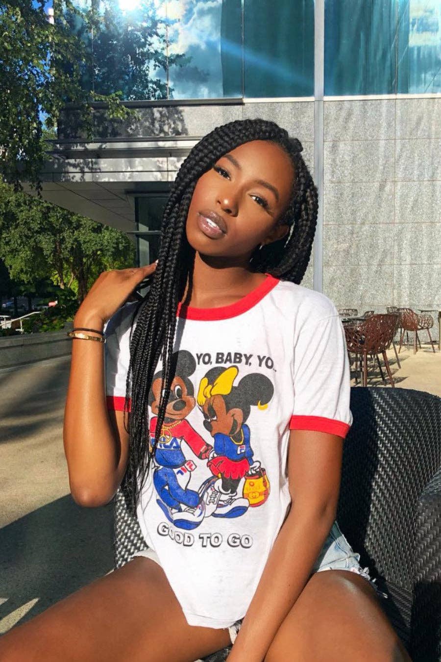 Frankie Collective - Vente T-shirt sérigraphié – femme - T-shirt vintage Yo Baby0