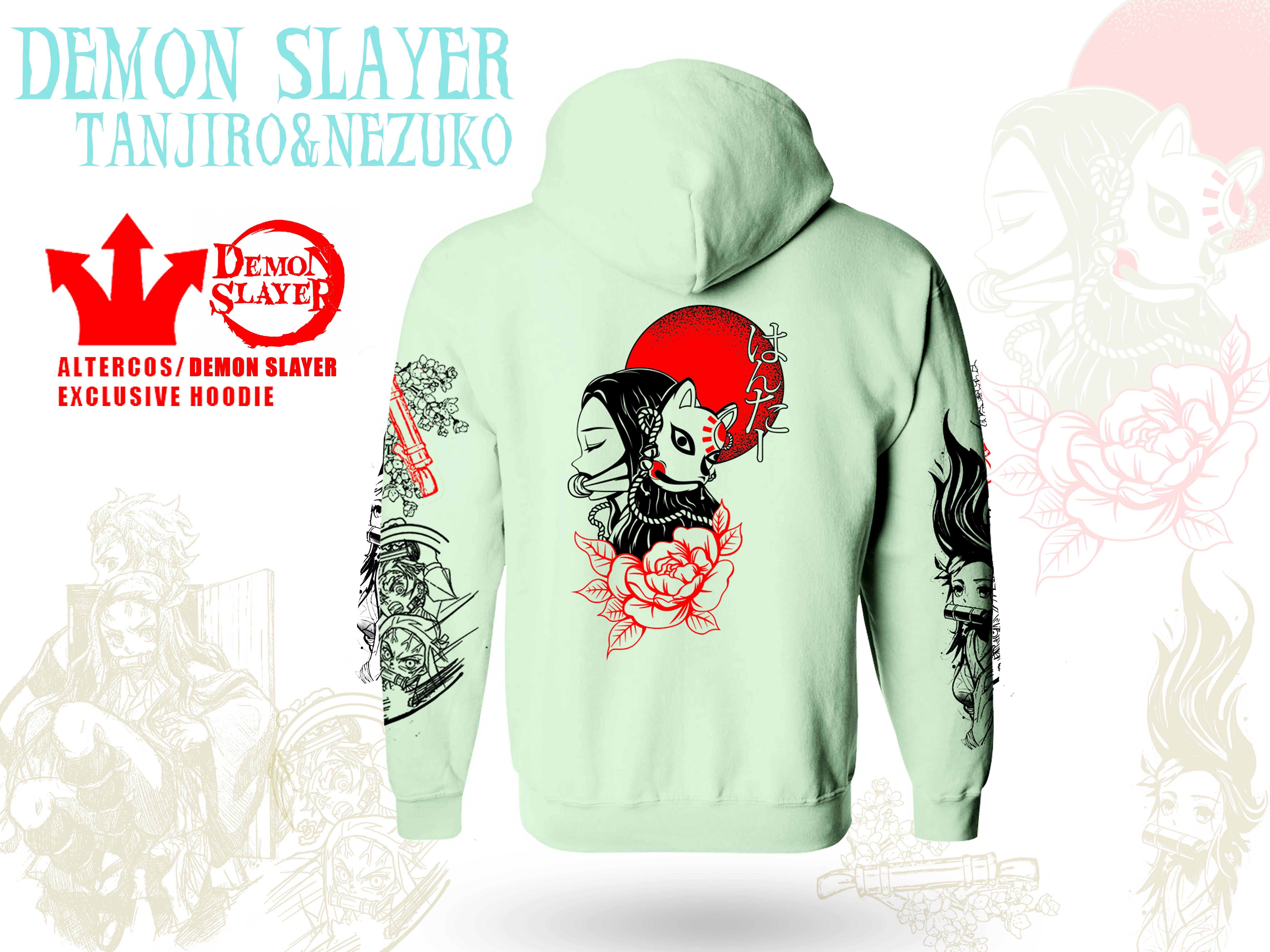 Altercos – wholesale Hoodie – Unisex – Demon Slayer Tanjiro Nezuko Hoodie2