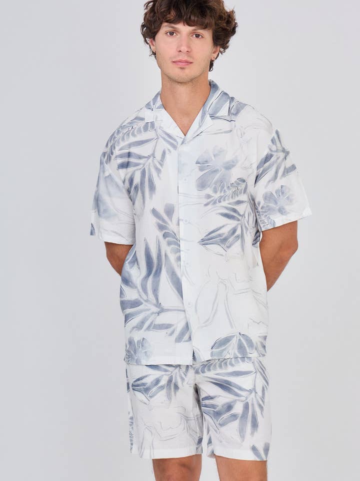 Conjunto fluido azul claro para venta al por mayor de TOP MONDAY