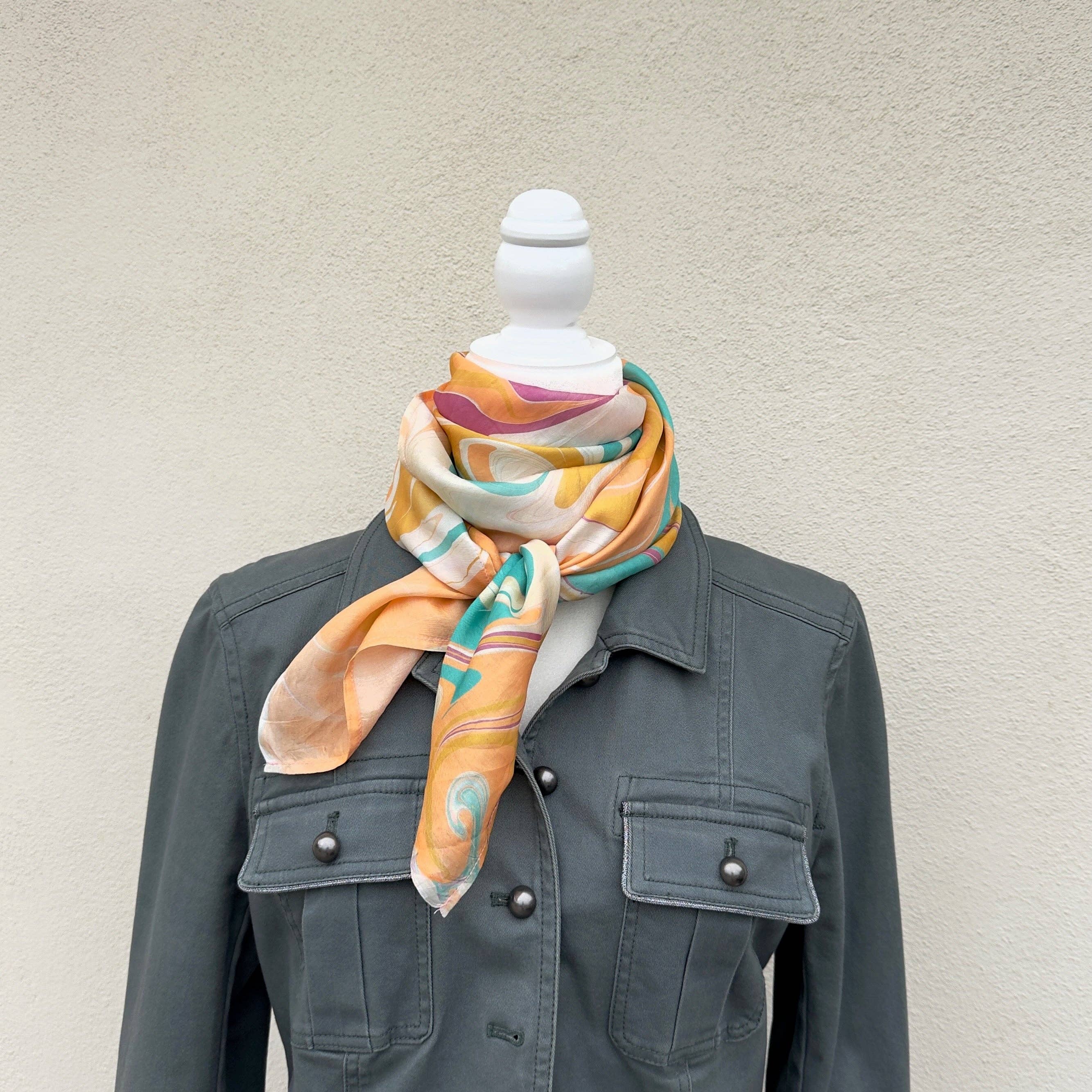 Humble Hilo - Vendita all'ingrosso Sciarpa - Donna - Sciarpa in seta Humble Hilo Marble Swirls10