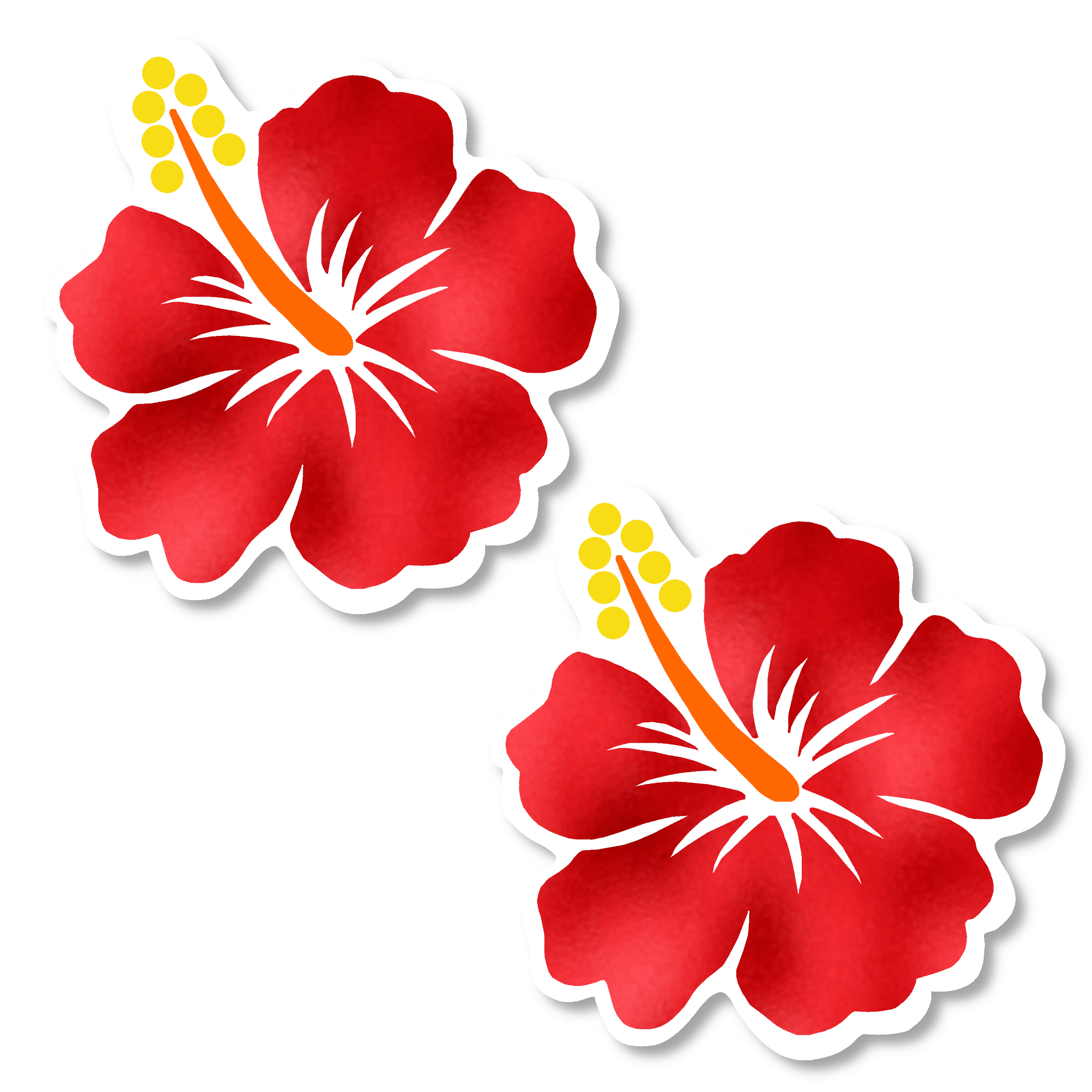 Niptees - Wholesale Nipple Pasties - Women's - Colorful Hibiscus Flower Nipple Cover Pasties 1