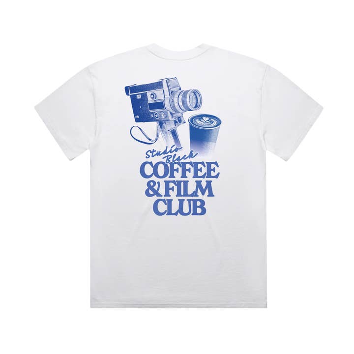 Coffee & Film Club T-Shirt | White for wholesale by Studio Black