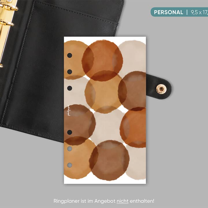 5 ”Nature” design instrumentpaneler i en uppsättning för ringplanerare - personal - 9,5 x 17,1 cm för wholesale av pen & pages