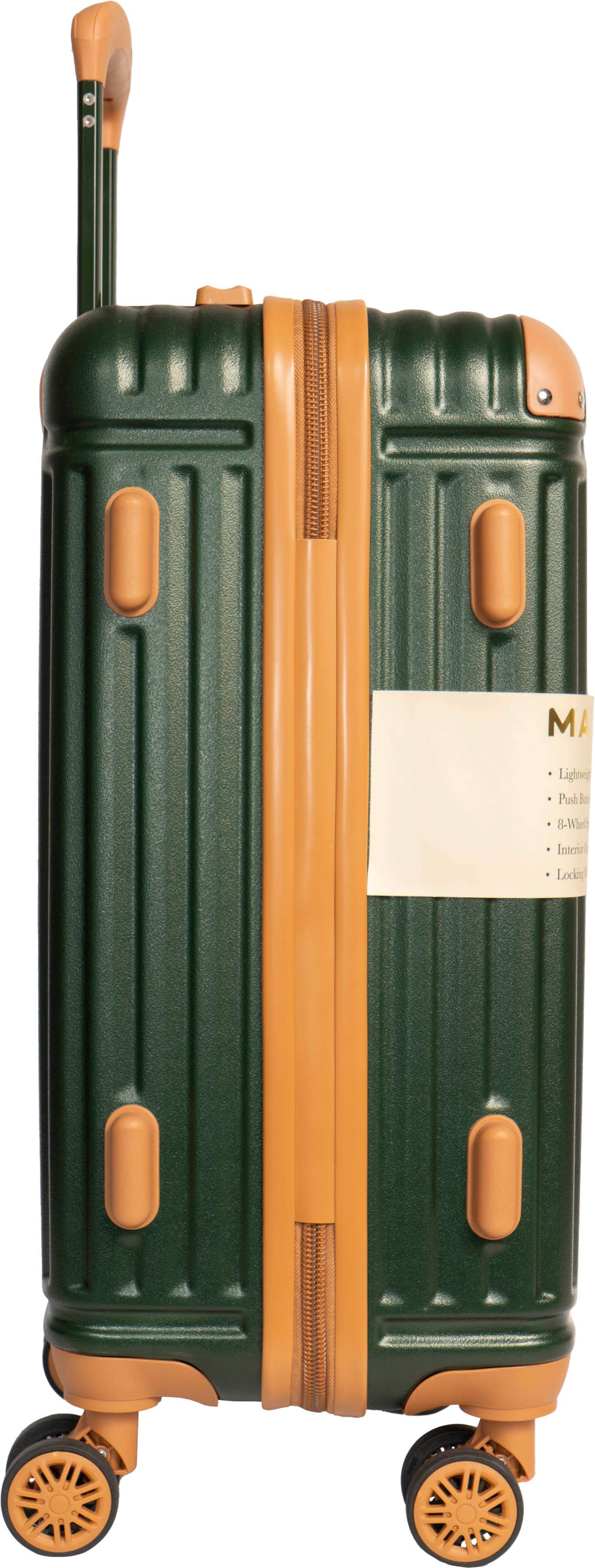  DUCK GREEN Max Studio ABS 3-Piece Luggage Set Santorini Collection for wholesale on Faire4