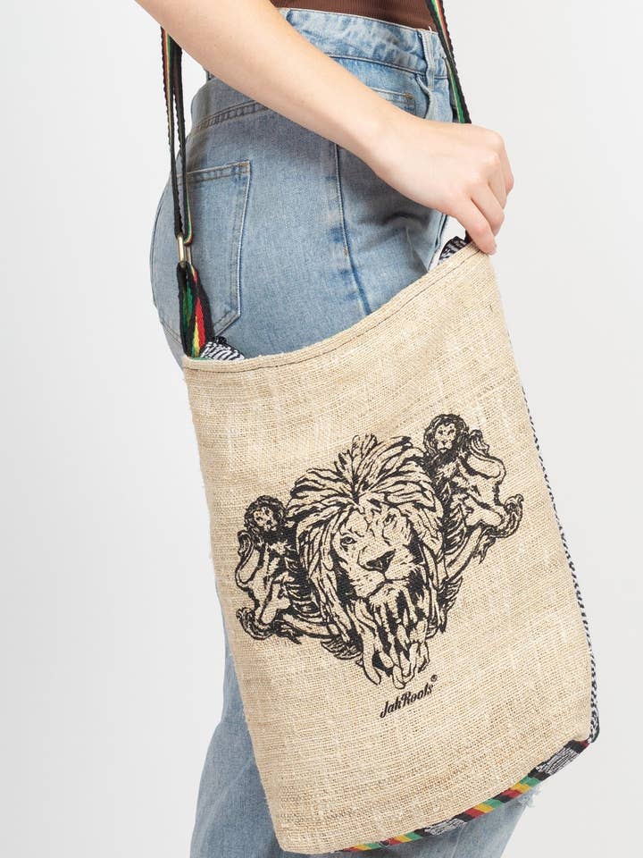 Bolsa cruzada Rasta Gheri-Hemp para venta al por mayor de Lakhays Collection Inc.