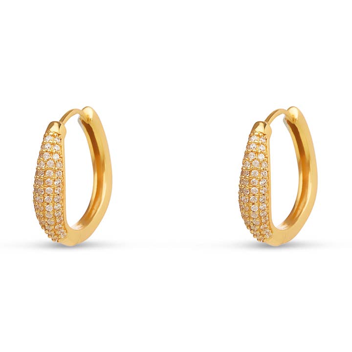 Athena Hoop-örhängen Topaz - Vermeil för wholesale av MOSUO Jewellery