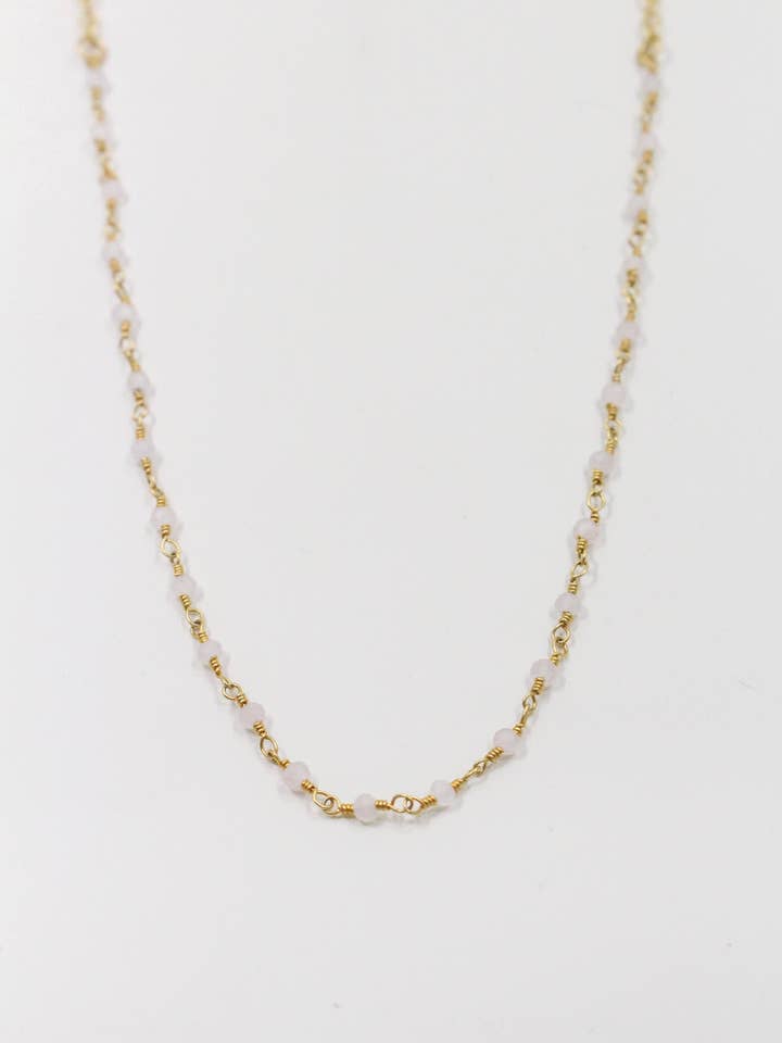 Bohemian Moonstone Rosary Choker for wholesale by Moxie Collective (formerly Atonement Design)