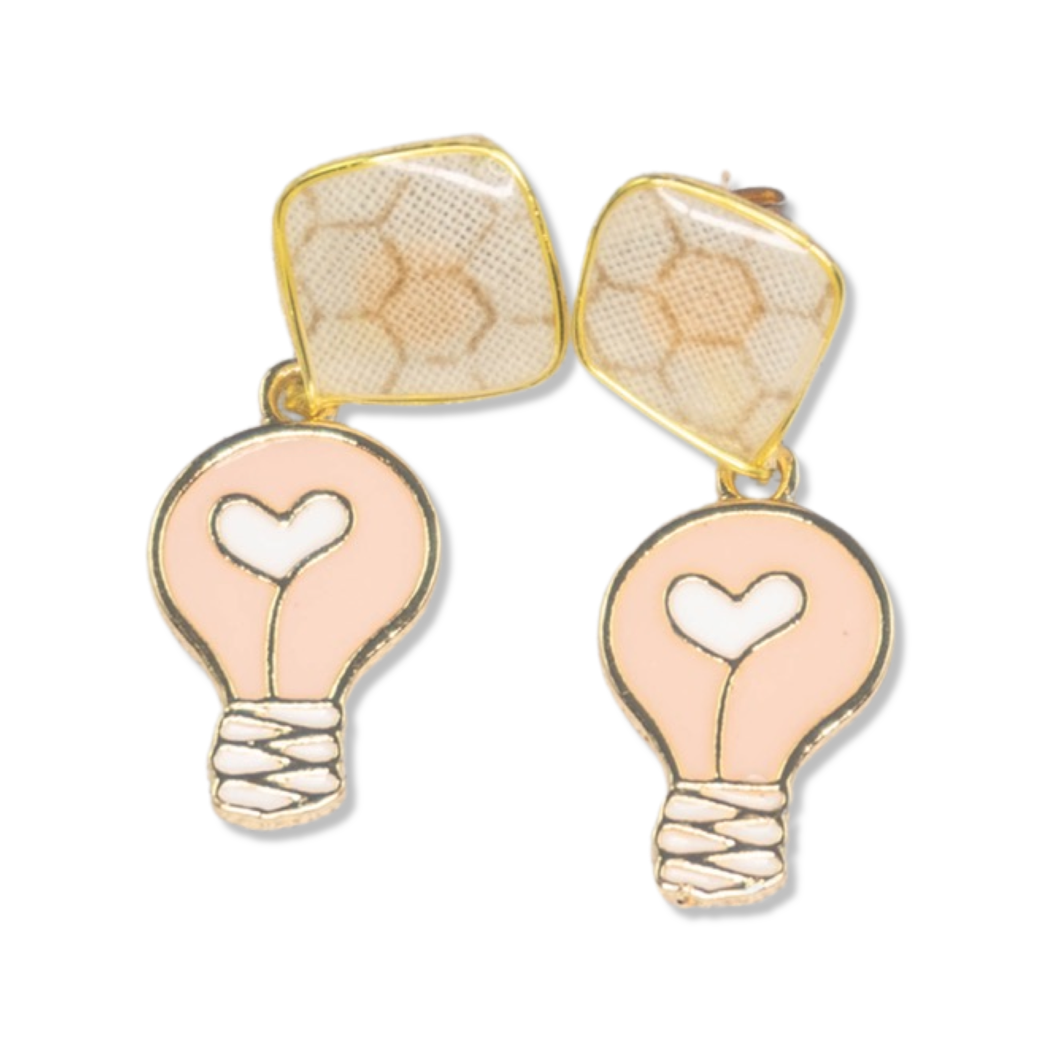 Perennial Peaces - Wholesale Dangle Earrings - Lightbulb Charm Textile Earrings1