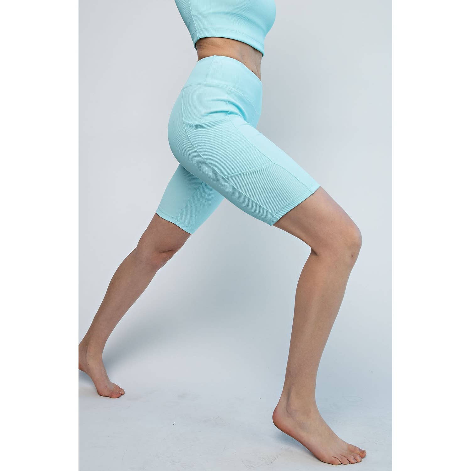 Rae Mode - Wholesale Athletic Shorts - Women's - NYLON RIB BIKER PANTS WITH SIDE POCKETS11