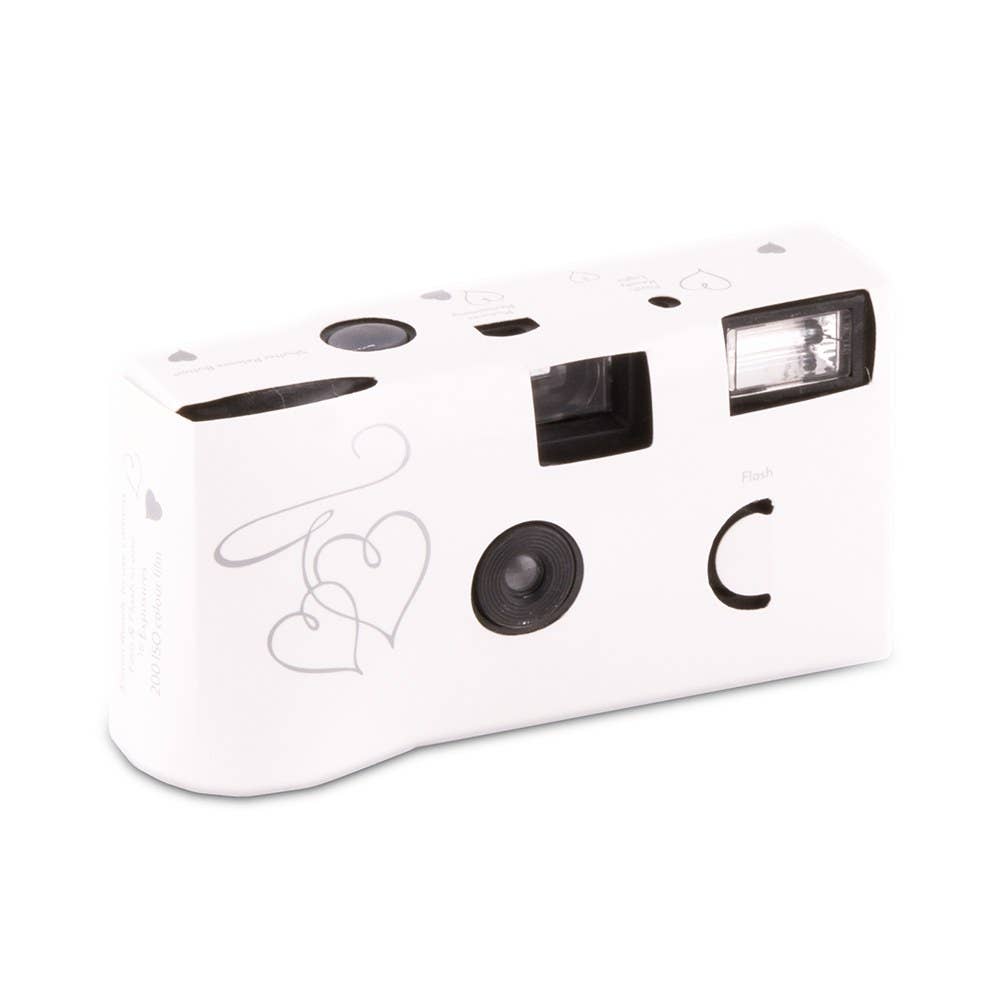 Weddingstar Inc. - Wholesale Disposable Camera - Disposable Camera With Flash - Silver Enchanted Hearts1