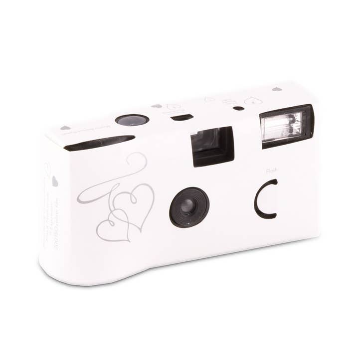 Weddingstar Inc. - Wholesale Disposable camera - Disposable Camera With Flash - Silver Enchanted Hearts1
