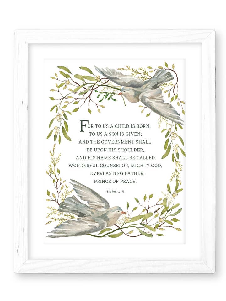 Jesaja 9:6 | Vorst van de Vrede Print voor wholesale door GraceLaced by Ruth Chou Simons