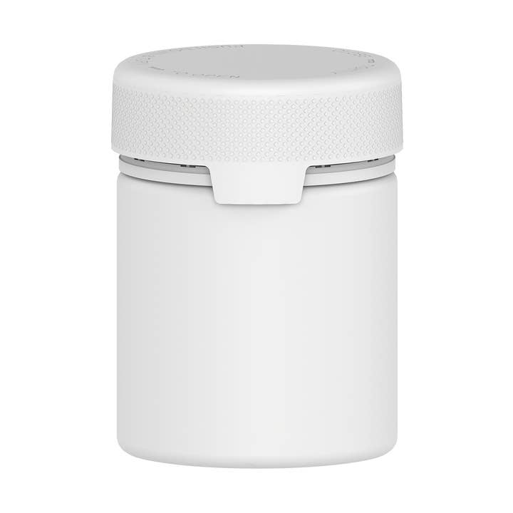 Récipient Aviator CR - XL, 550 ml, avec joint intérieur et pilon, blanc opaque avec couvercle blanc opaque, 550 ml pour la vente par Copackr