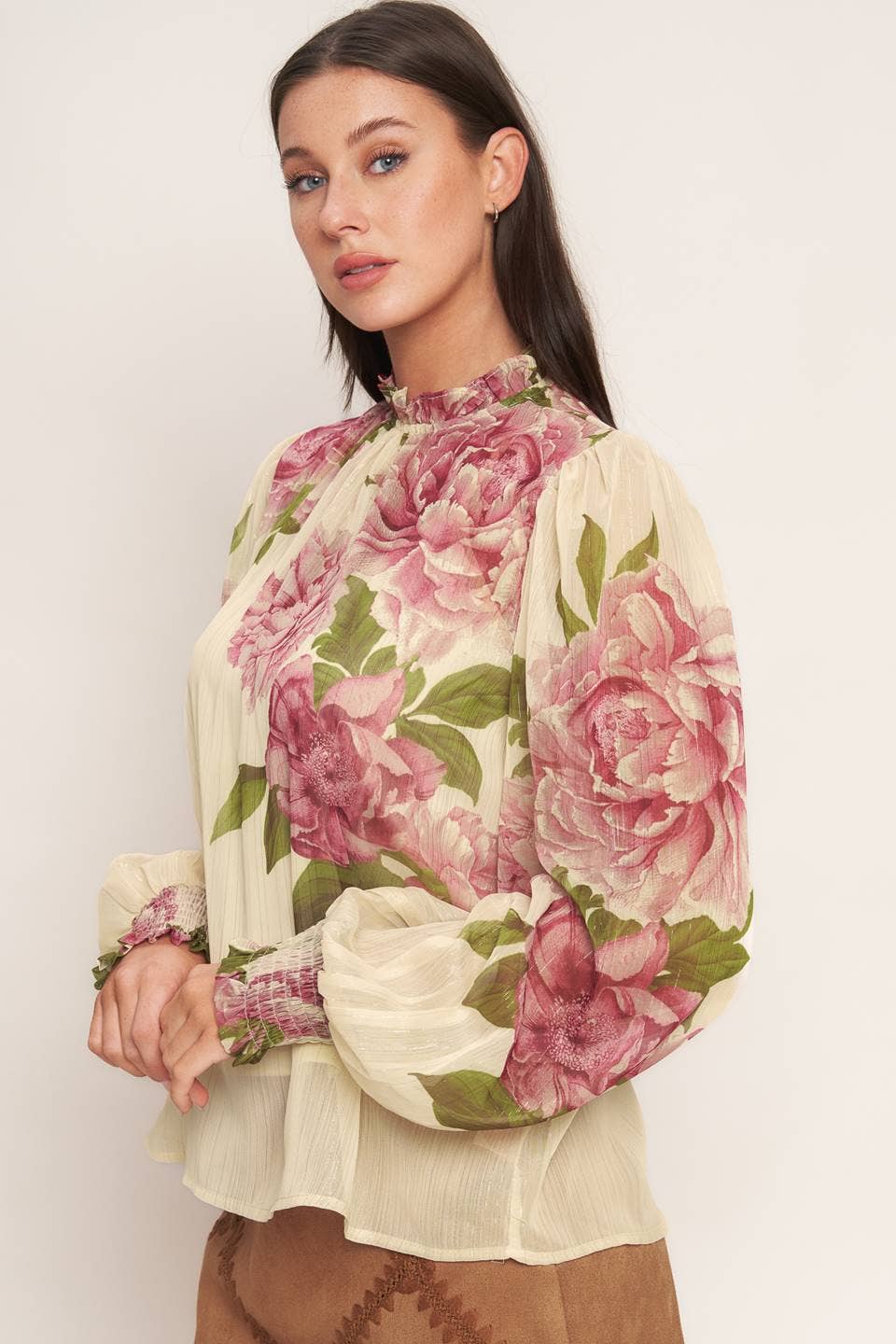 IVOIRE Un haut tissé imprimé - IT13885 en vente sur Faire1