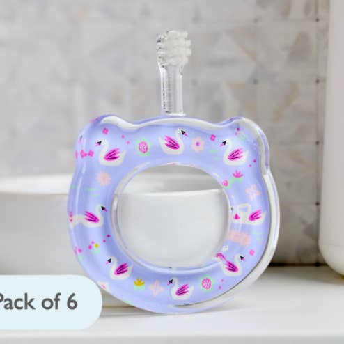 HAMICO -Innovative Toothbrush - Wholesale Toothbrush - Kids & Baby - Baby Training Toothbrush - Swans | 6 Individual packs