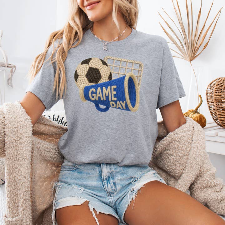 Sam & Seb Co. - Wholesale T-Shirt (Graphic) - Women's - Faux Gameday Soccer Graphic Shirt or Sweater2