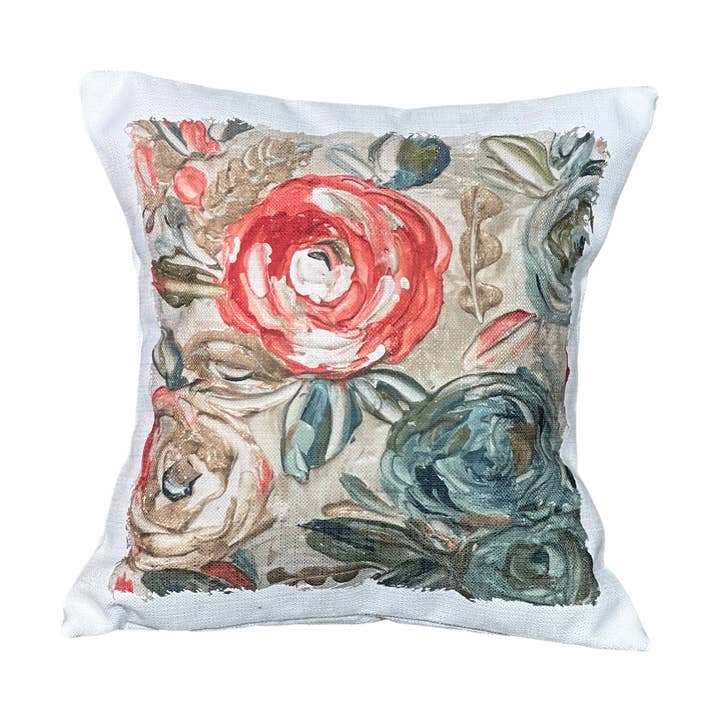 Almohada GA Floral Coral Azul Marino para venta al por mayor de Southern Cotton Mill