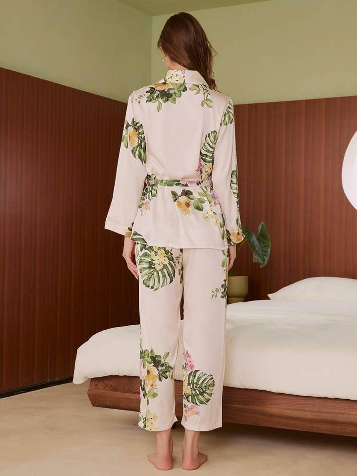 Ulivary - Wholesale Sleepwear Set - Women's - Tropical Pajama Set 2 Pcs