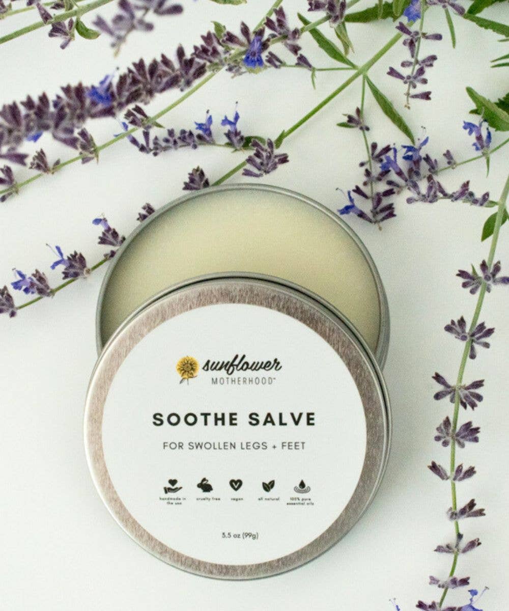 Sunflower Motherhood - Wholesale Healing Salve/Balm/Cream - Soothe Salve for Swollen Legs + Feet For Pregnant Moms3