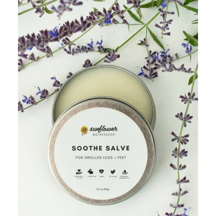 Sunflower Motherhood - Wholesale Healing Salve/Balm/Cream - Soothe Salve for Swollen Legs + Feet For Pregnant Moms3