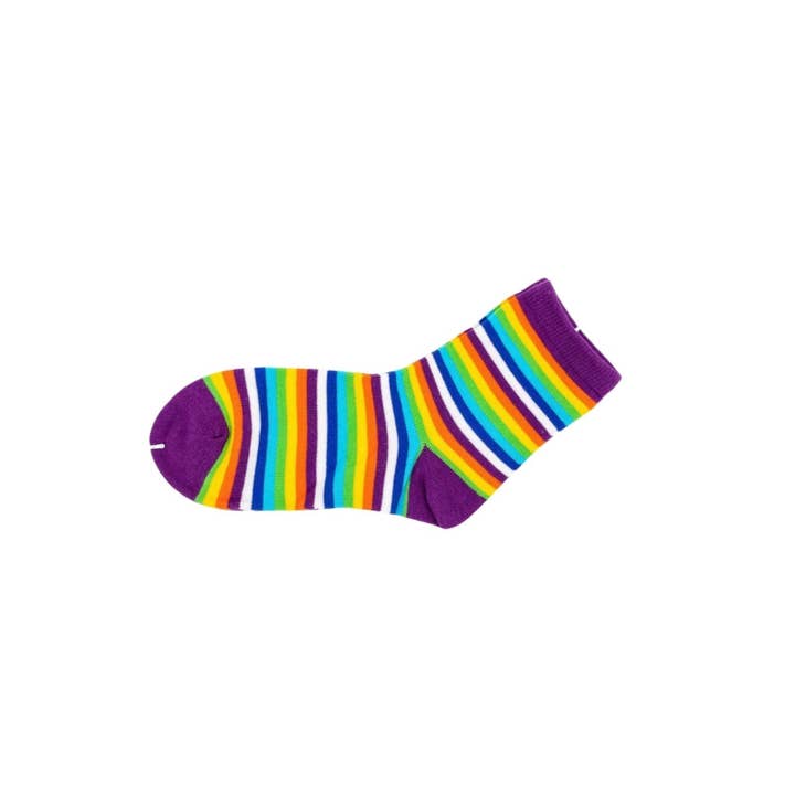 Pantsnsox - Wholesale Socks – Women's - Rainbow Women`s Stripe Crew Socks Gift Box3