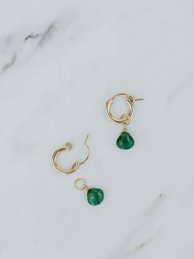 Charms de Boucles d'Oreilles - Émeraude | GF pour la vente par Wings Hawaii