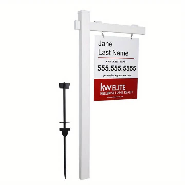 Vinyl Real Estate Yard Sign Post for Open House Sale for wholesale by Heritage Owl