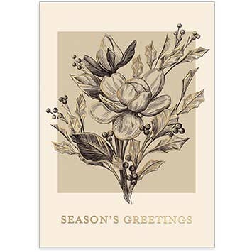 Punch Studio - Wholesale Season's Greetings Card - Premium Holiday Boxed Cards Magnolia