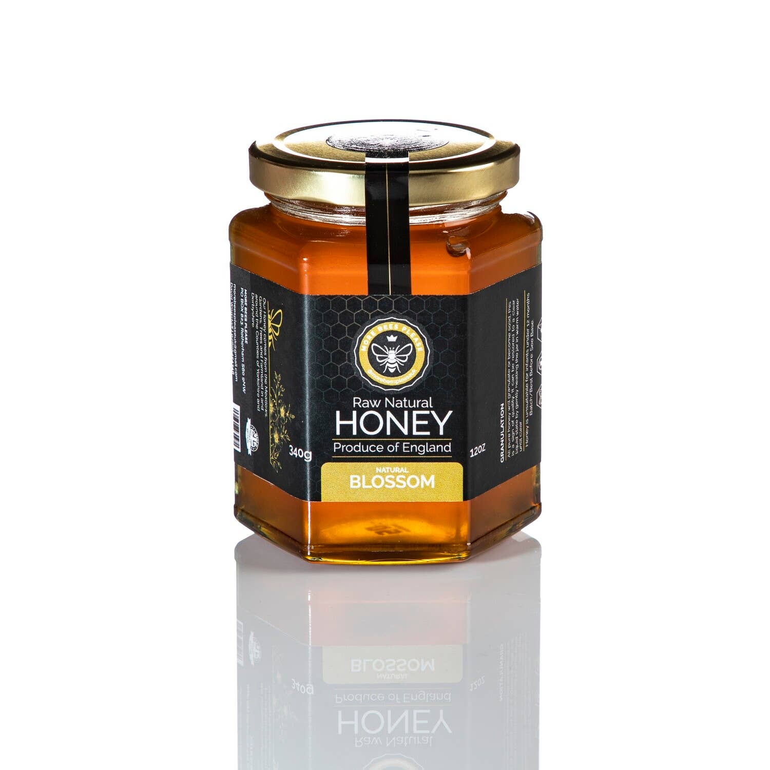 More Bees Please – wholesale Honey – More Bees Please Raw Natural Blossom Honey 12oz