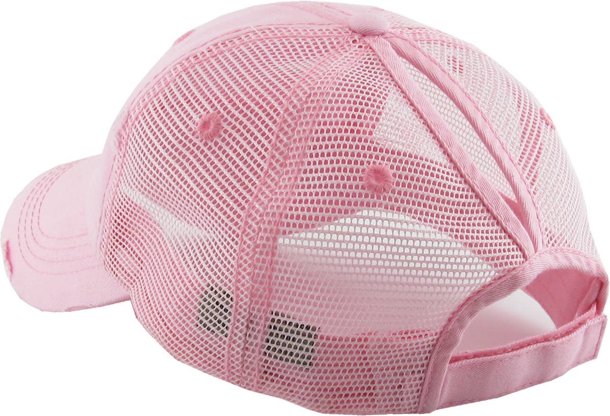 KBETHOS – Boné de beisebol - Mulher por atacado – Boné ajustável de malha com abertura para rabo de cavalo103