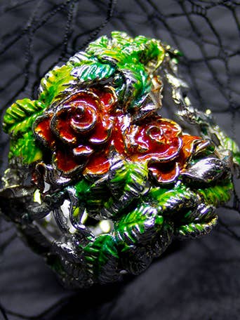 BAGUE ROSE ROUGE AED 108 pour la vente par Oggidonna