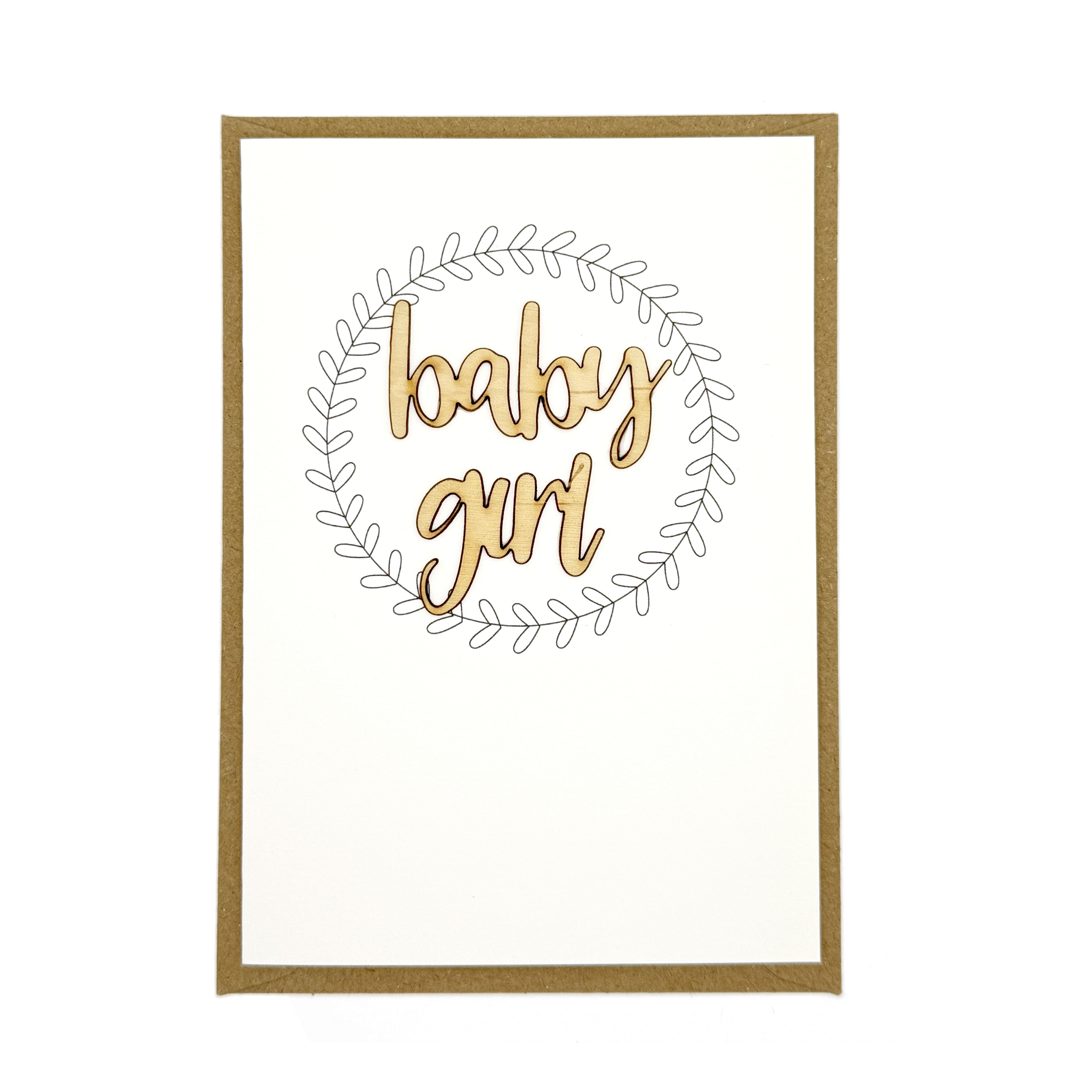 Altered Chic - Vendita all'ingrosso Biglietto di auguri per la nascita - Biglietto di parole in legno per bambina2