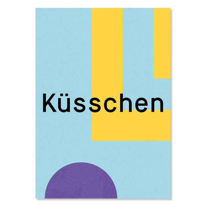 Kleine Prints - Wholesale Love Card - Kiss Greeting Card