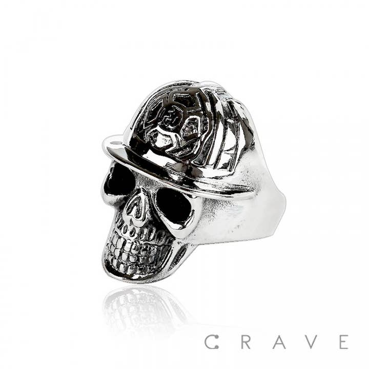 CRAVE BODY JEWELRY – wholesale Cocktail/Statement Ring – SS SKALLE DÖDLIG BRANDMAN BIKER RING