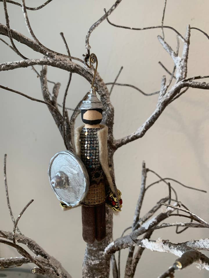 Old Testament Judas (Judah) Maccabee Wooden Doll Ornament for wholesale by Our Saint Family